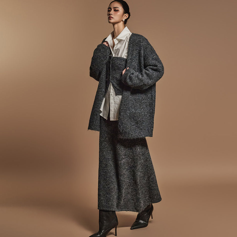 D5121 针织开衫三件套