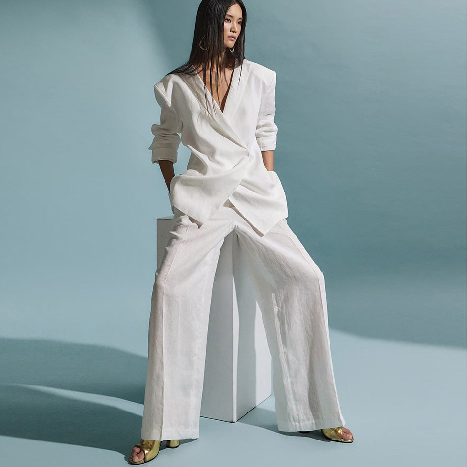 TP1886 リネンジャケット&スラックスセット