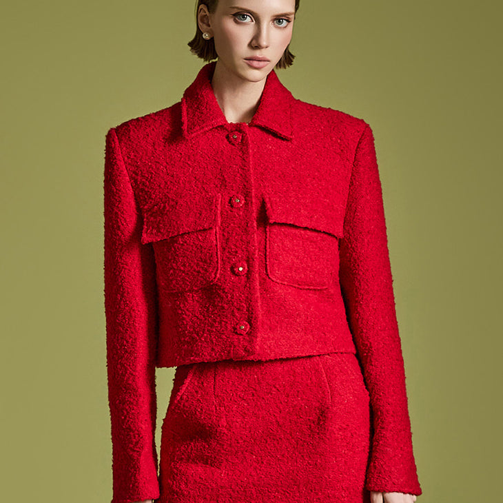 J2502 粗花呢羊毛夹克