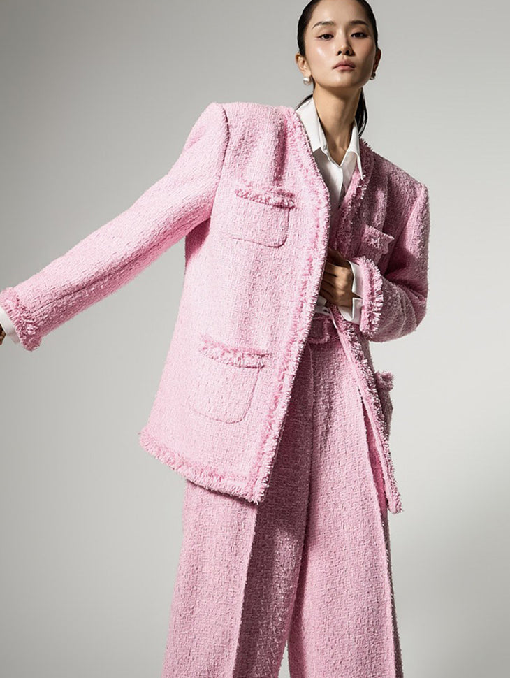 J9365 流苏粗花呢夹克