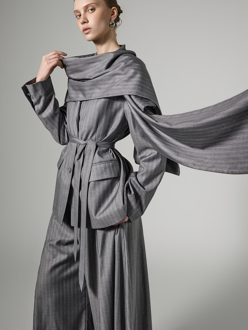 J3113 Jacket with Scarf Strap Set