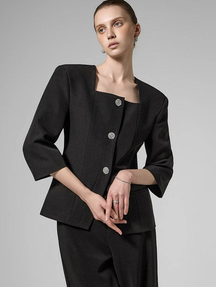 J3114 Cubic Button Jacket