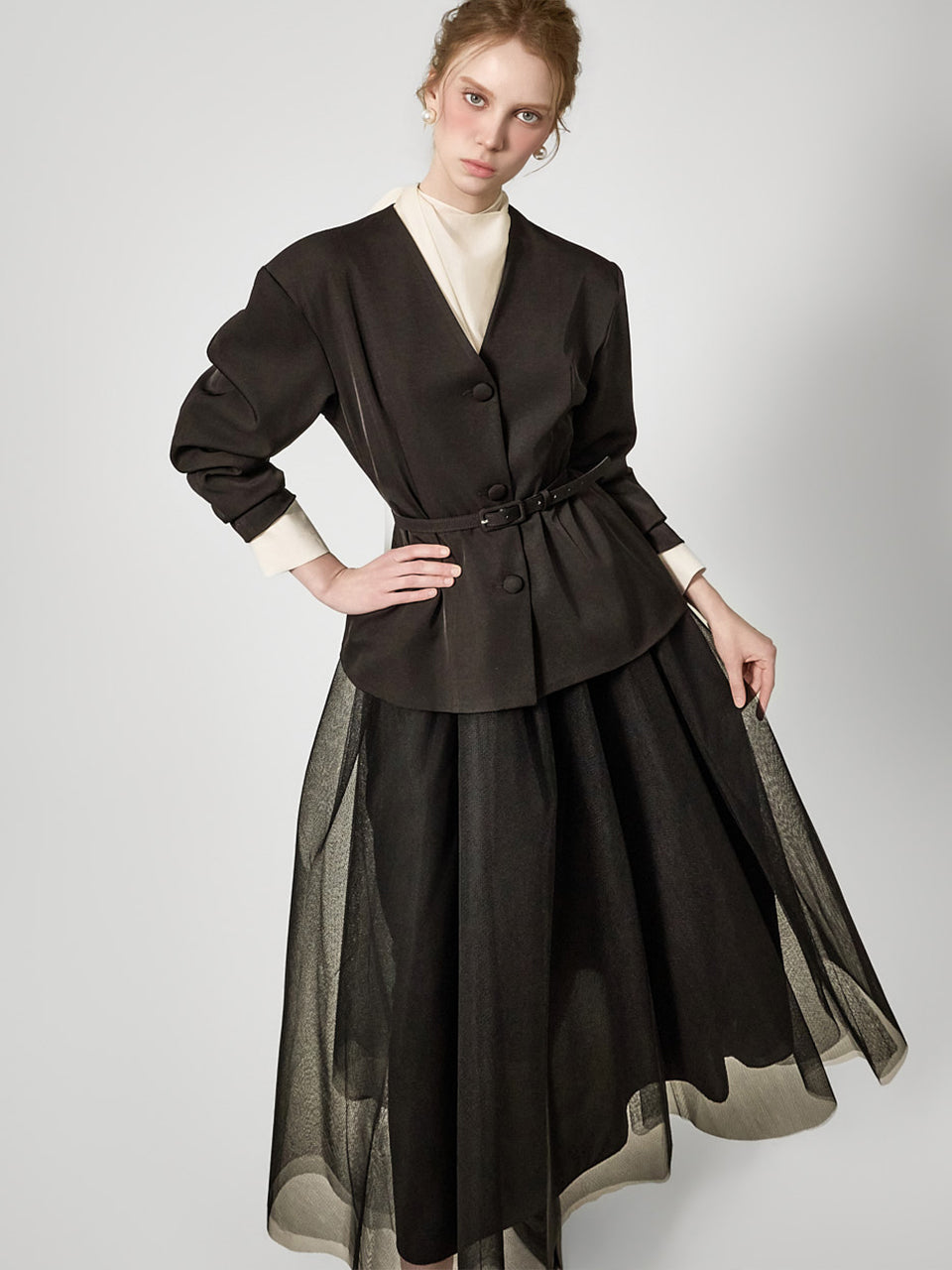 J3161 ベルト付きジャケット