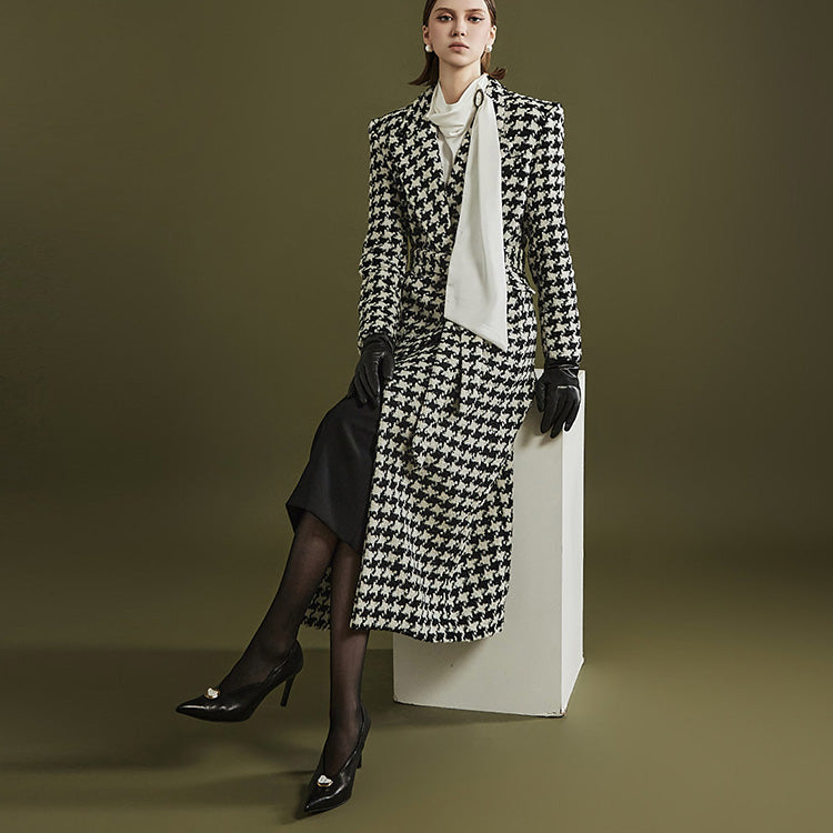 J2078 双扣带肩带大衣