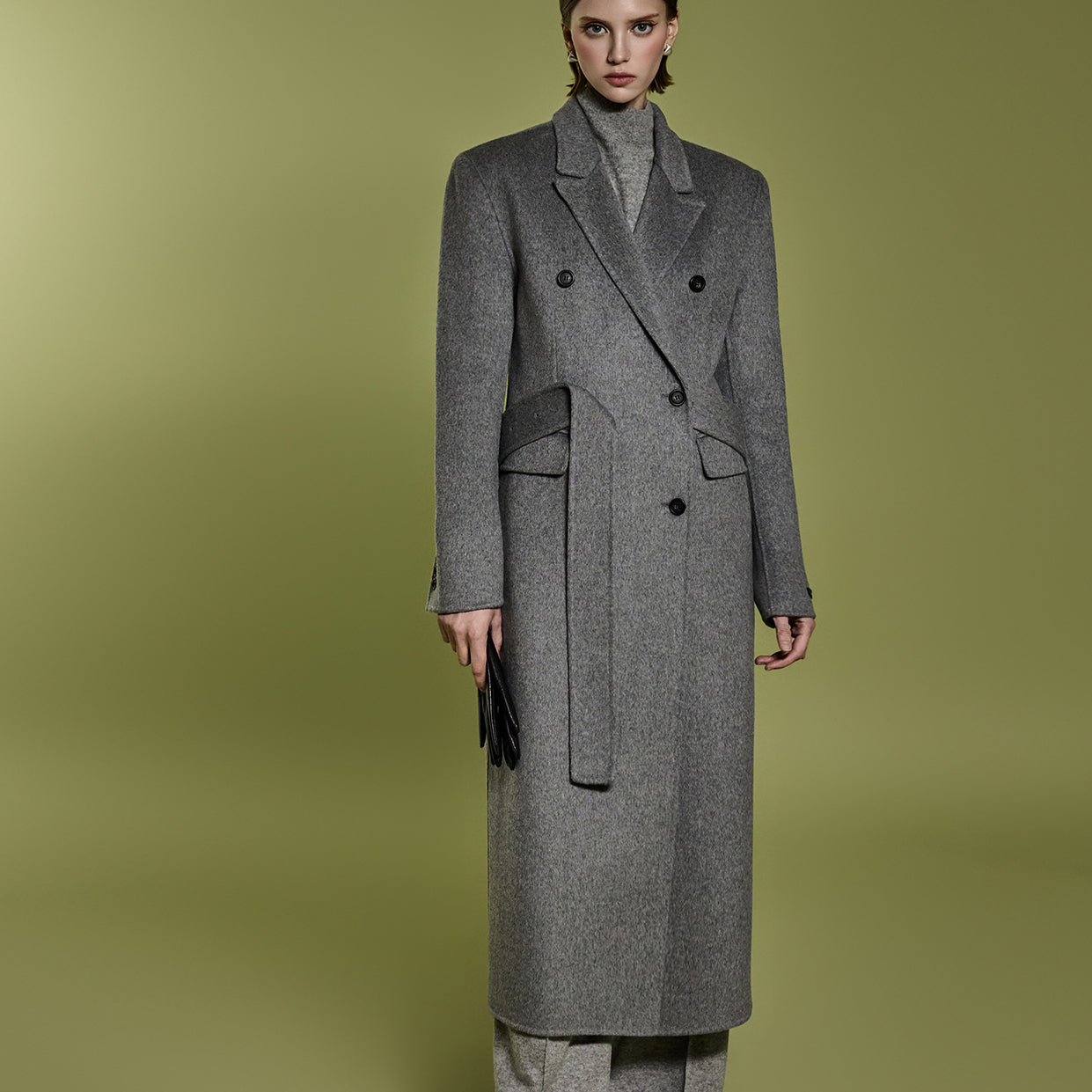 J2417 羊毛长外套