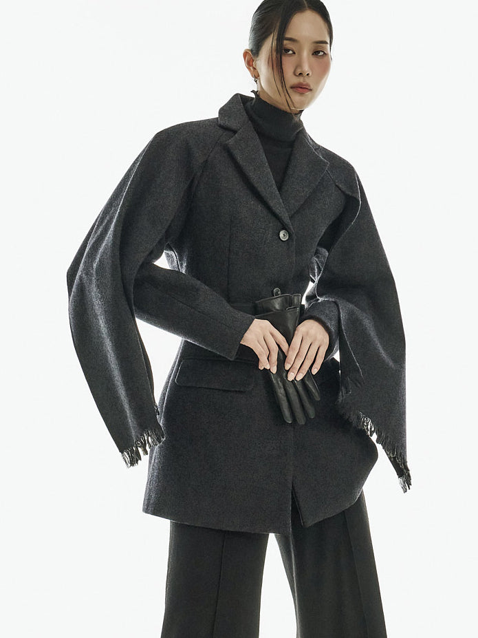 J9350 Wool Coat with Belt