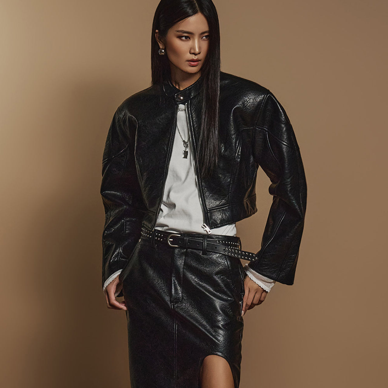 J2381 骑士皮革套头夹克