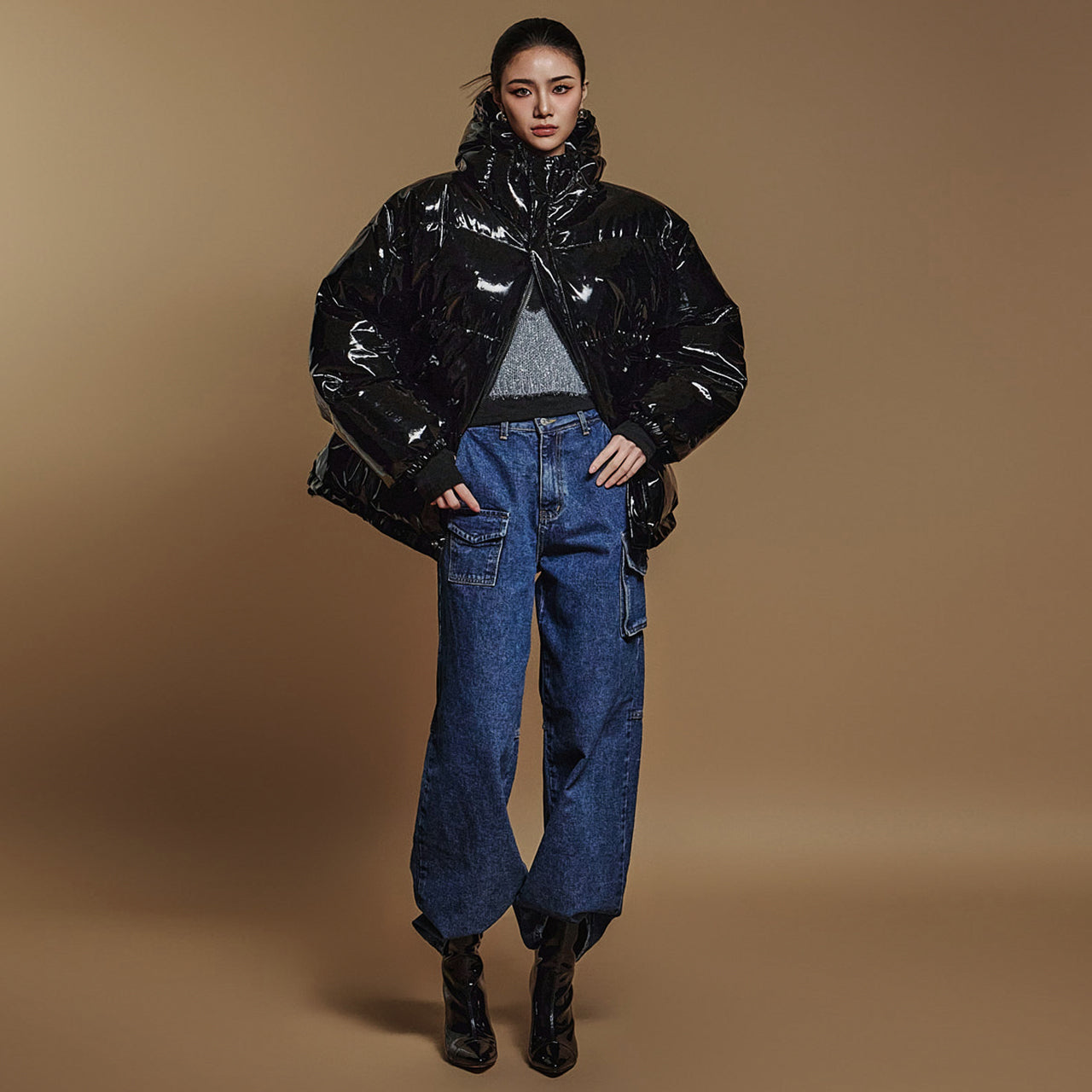 J2508 光沢パッド入りジャケット