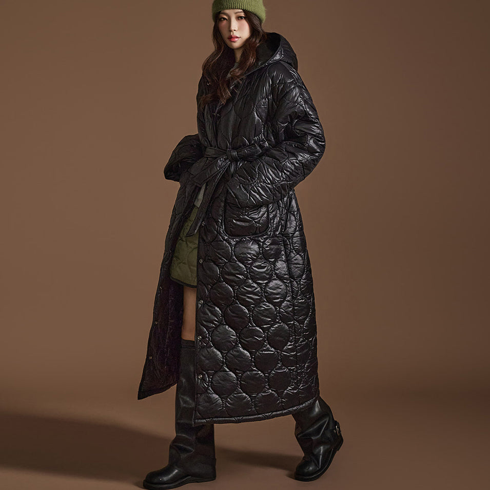 J2533 ベルト付きフード付きパッド入りジャケット