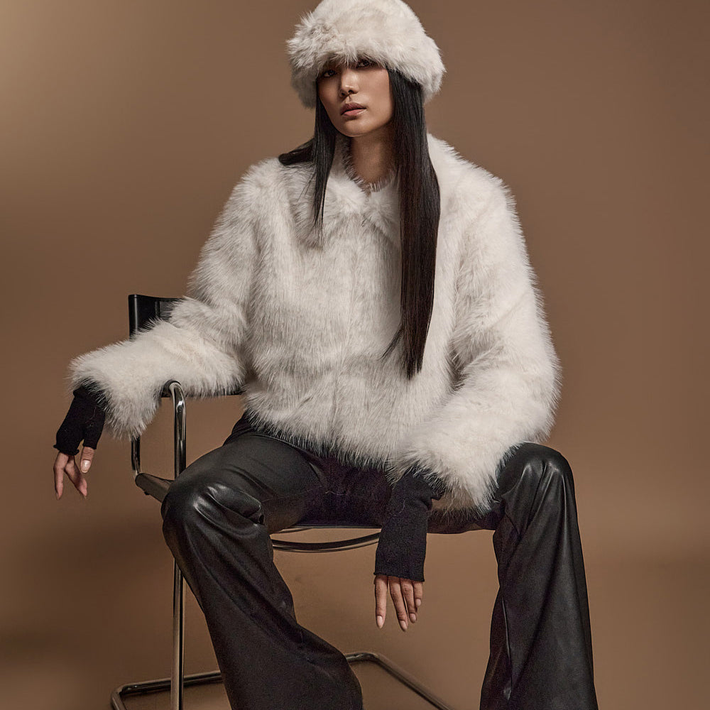 J2538 毛皮毛衣夹克