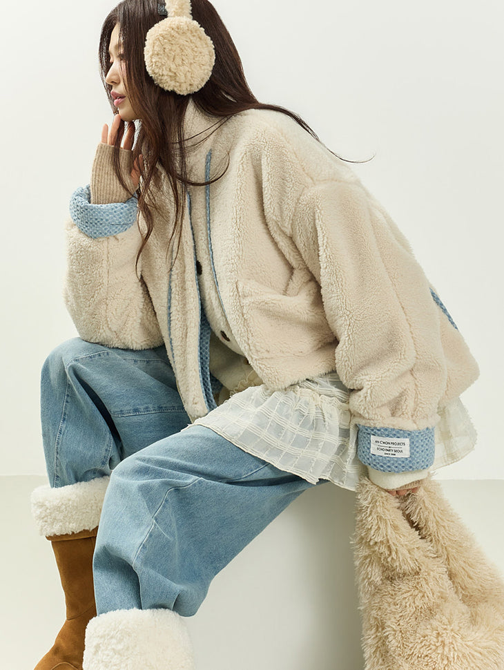 J3058 Denim Fleece Jacket