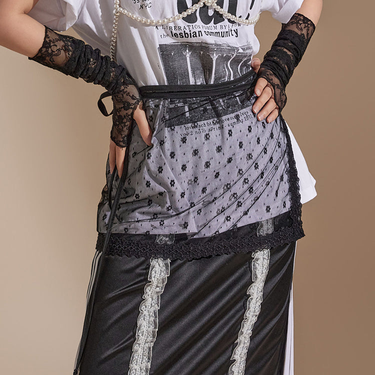 SK2692 花柄レースワープスカート