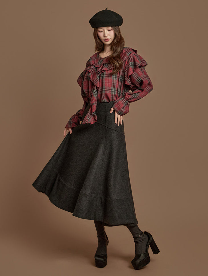 SK9299 Flared Wool Skirt