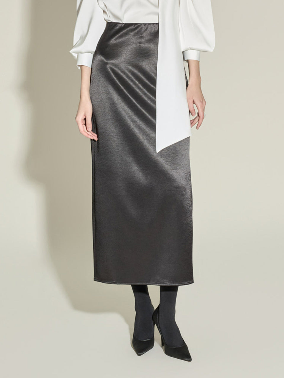 SK3135 Satin Long Skirt