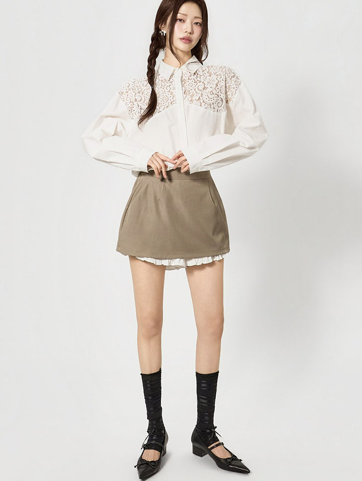 SK3186 フリルレイヤードスカート