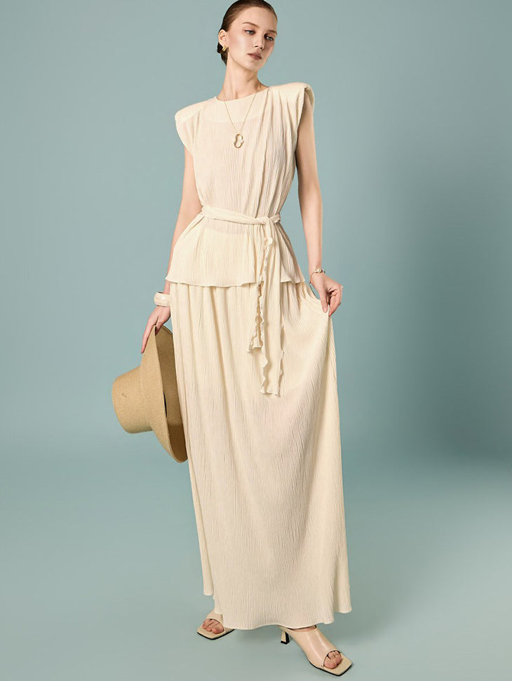 SK3221 Wrinkle Flare Skirt
