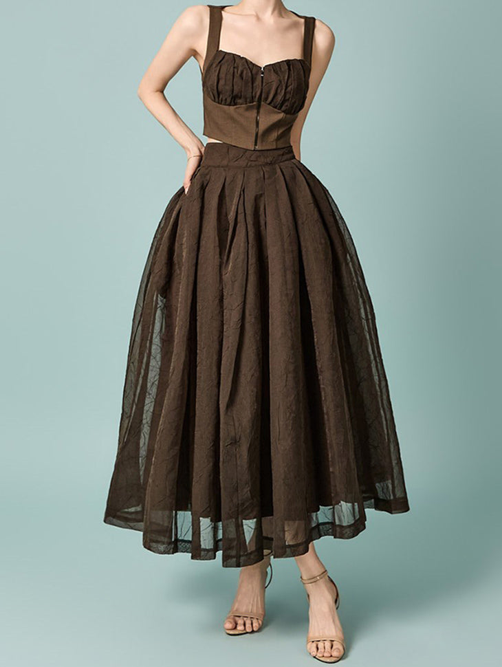 SK9313 シアーフレアスカート
