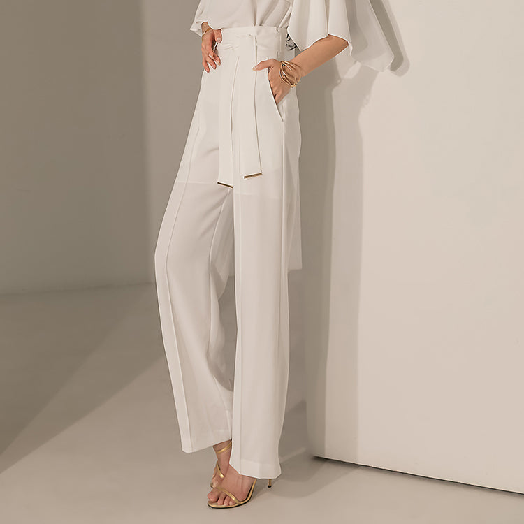 P2651 ストラップセミワイドスラックス