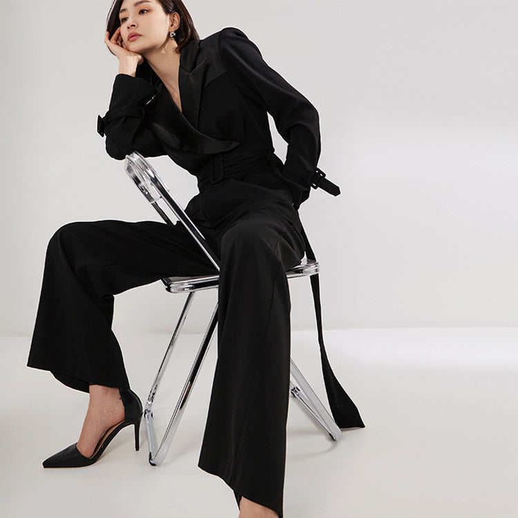 JS021 サテンベルトジャンプスーツ