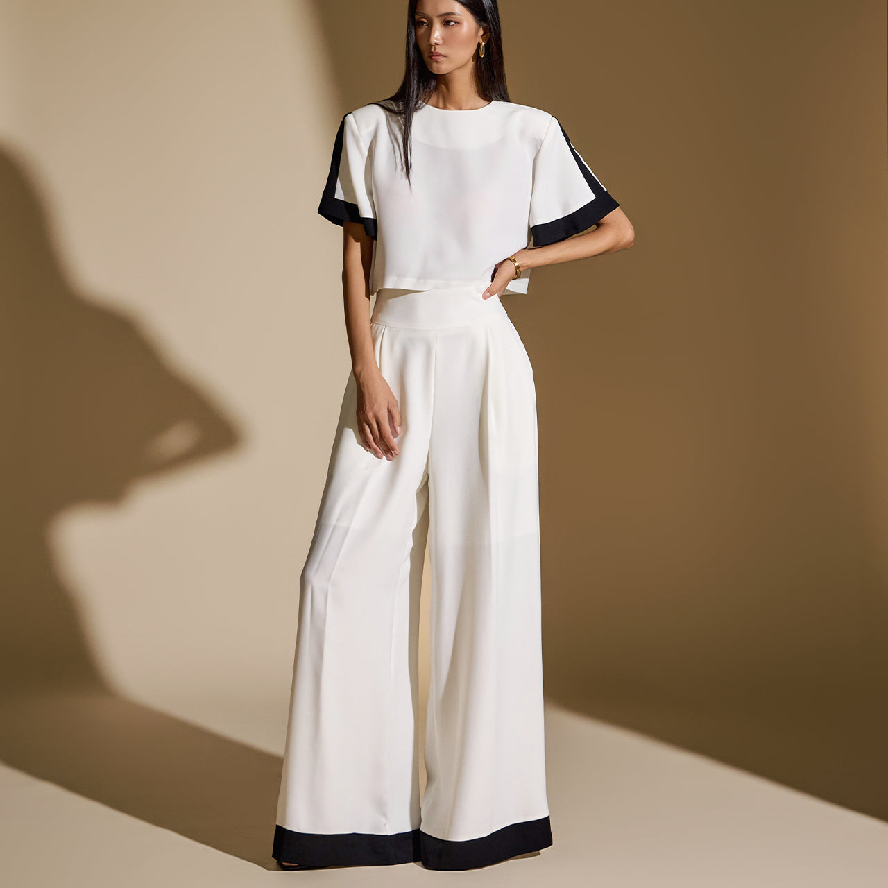 P3232 撞色边休闲裤