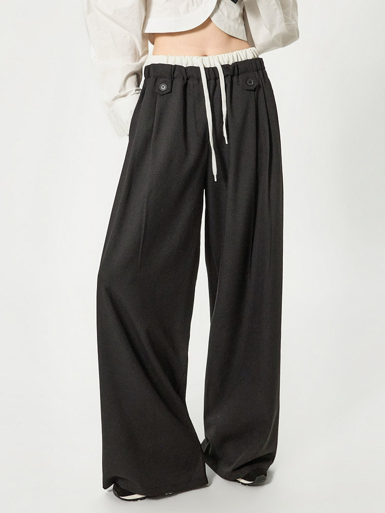 P3774 ボタンワイドパンツ