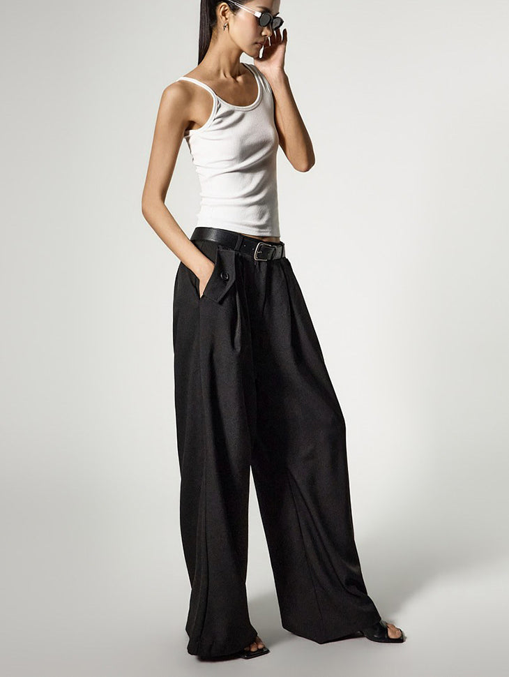 P3795 Pintuck Wide Pants