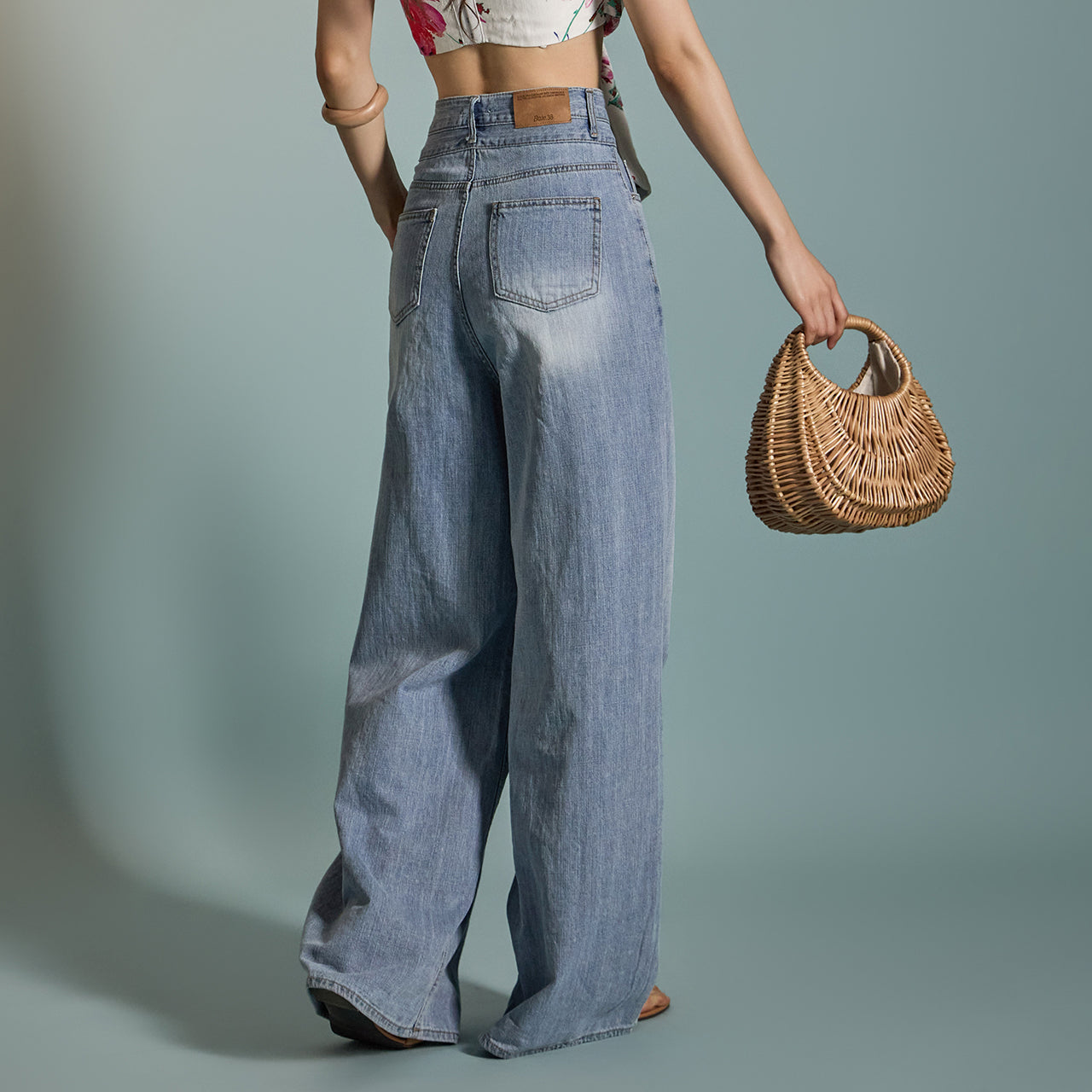 PJ525 ワイドジーンズ