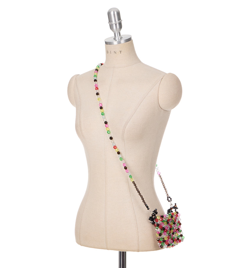 A-1598 ビーズミニクロスバッグ<br>*手作り*