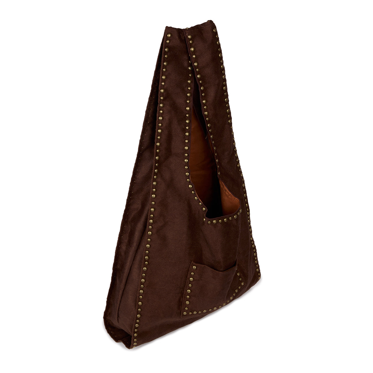 A-1624 绒面革铆钉单肩包