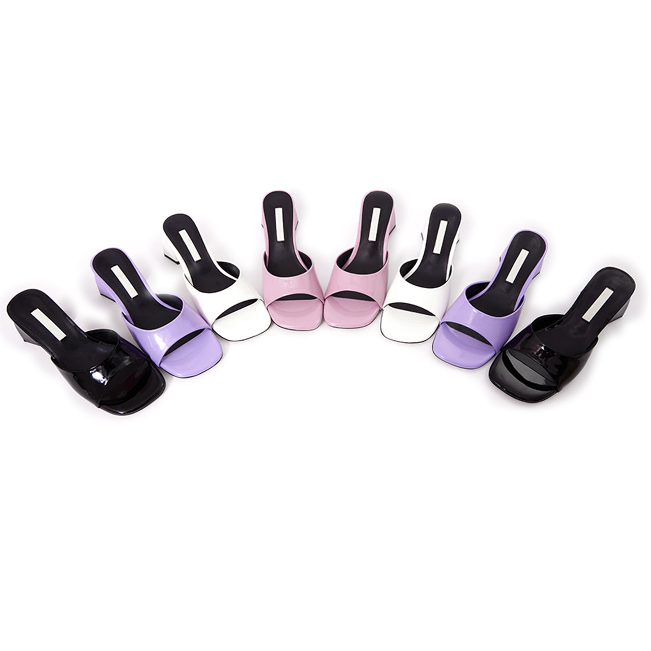 AR-3262 パテントレザーヒールミュール