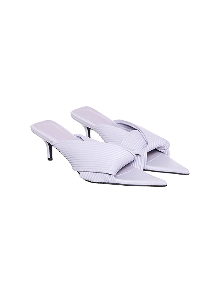DTAR-037 Pleated Cross Mule Heel