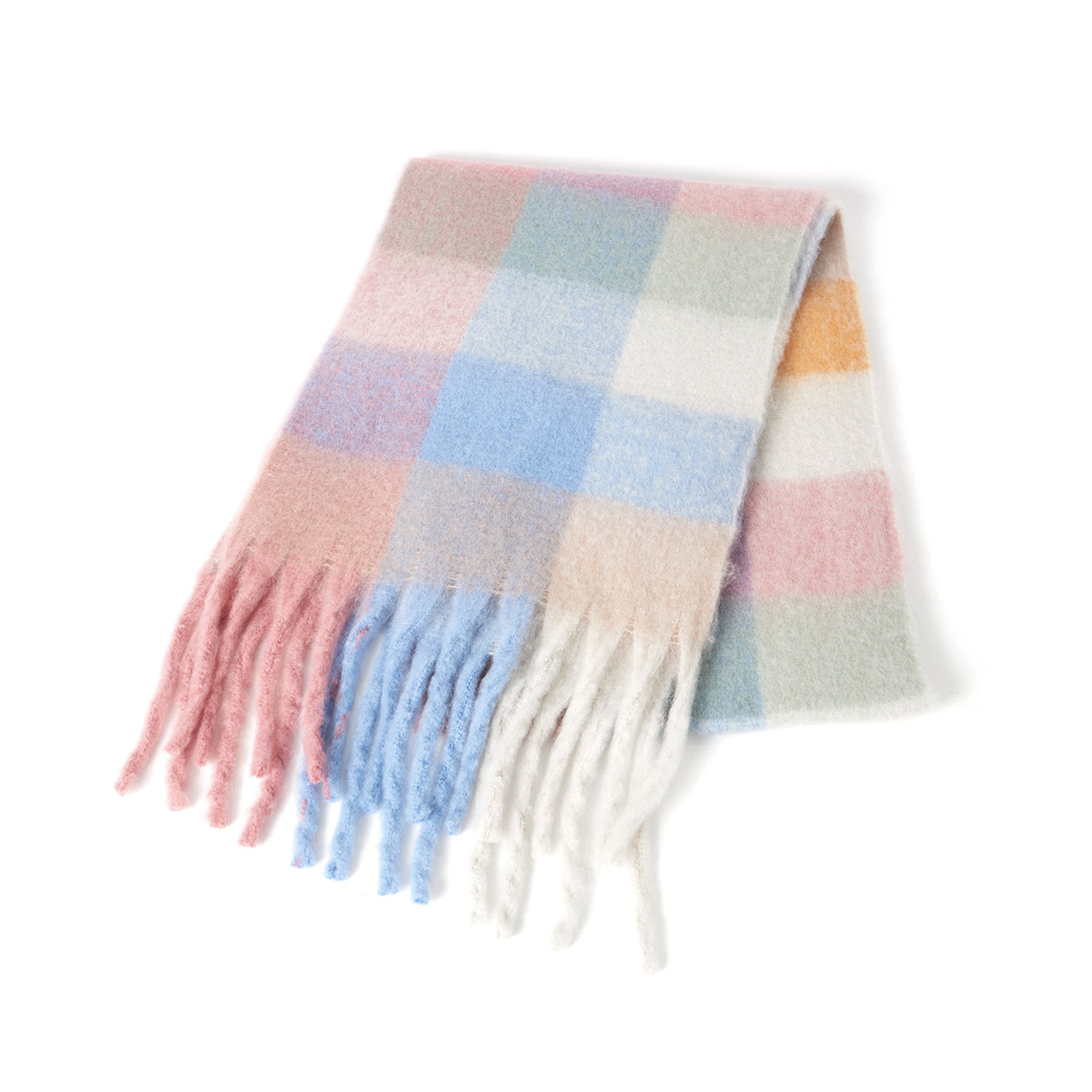 AS-1658 チェック柄ビッグマフラー