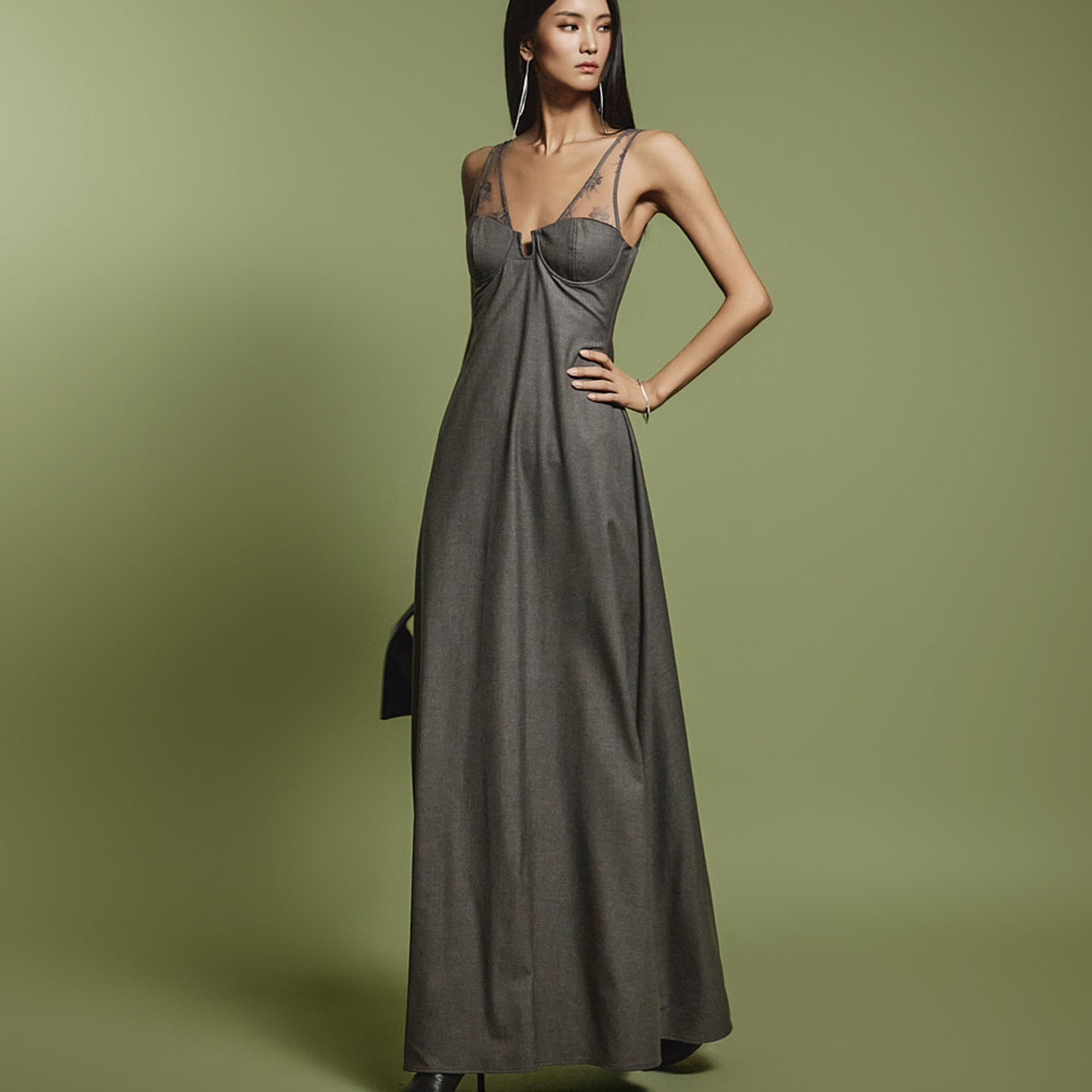 D5089 レースブラレットドレス