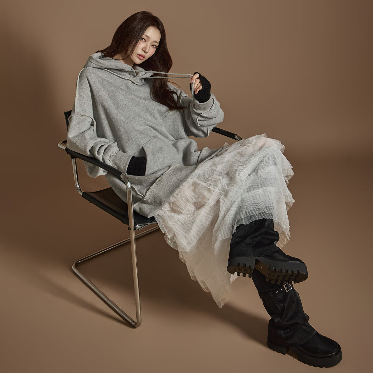 D5128 フーディチュールドレス