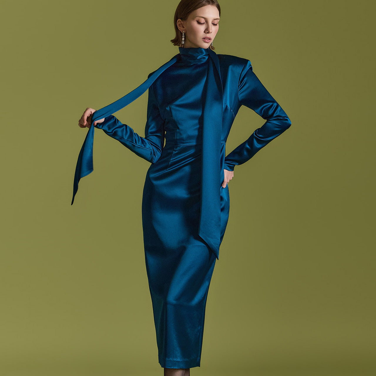 D9518 スカーフドレス