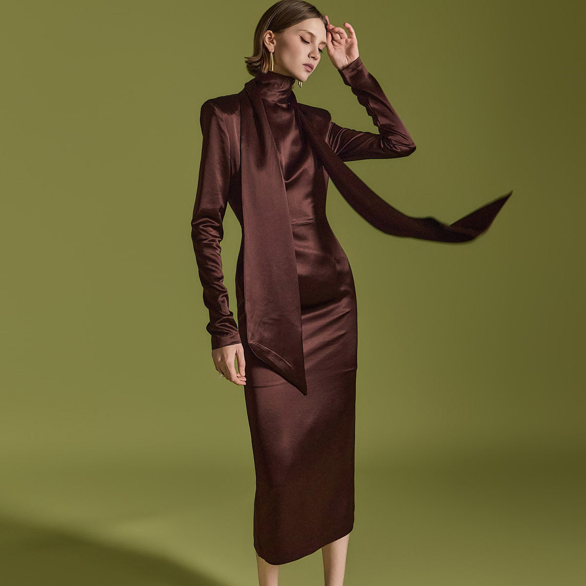 D9518 スカーフドレス