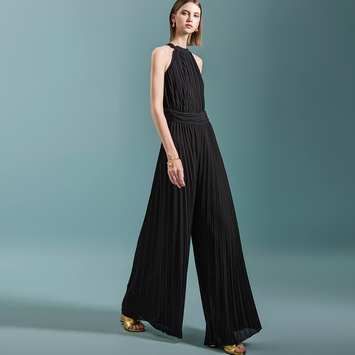 JS039 褶裥连体裤