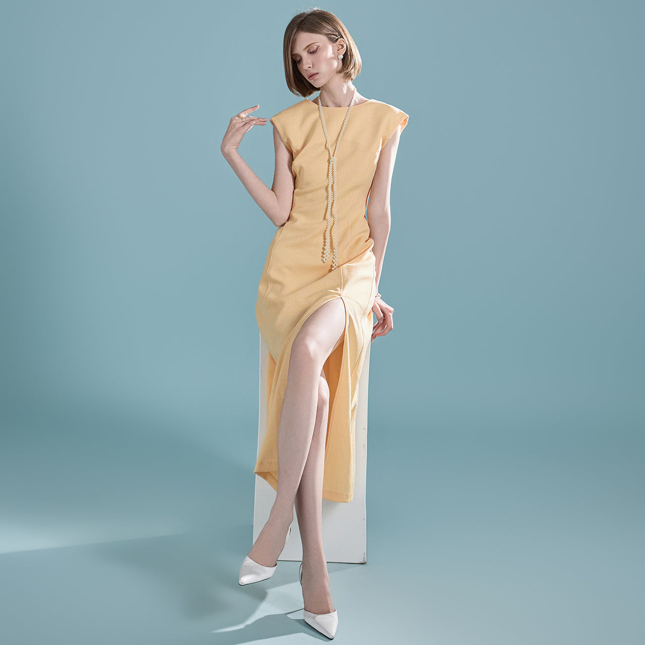 D5021 スリットドレス