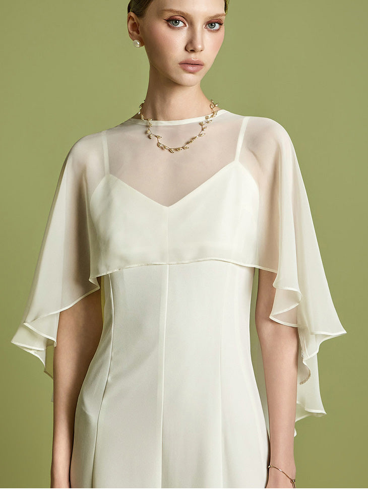 D5317 ケープデザインドレス