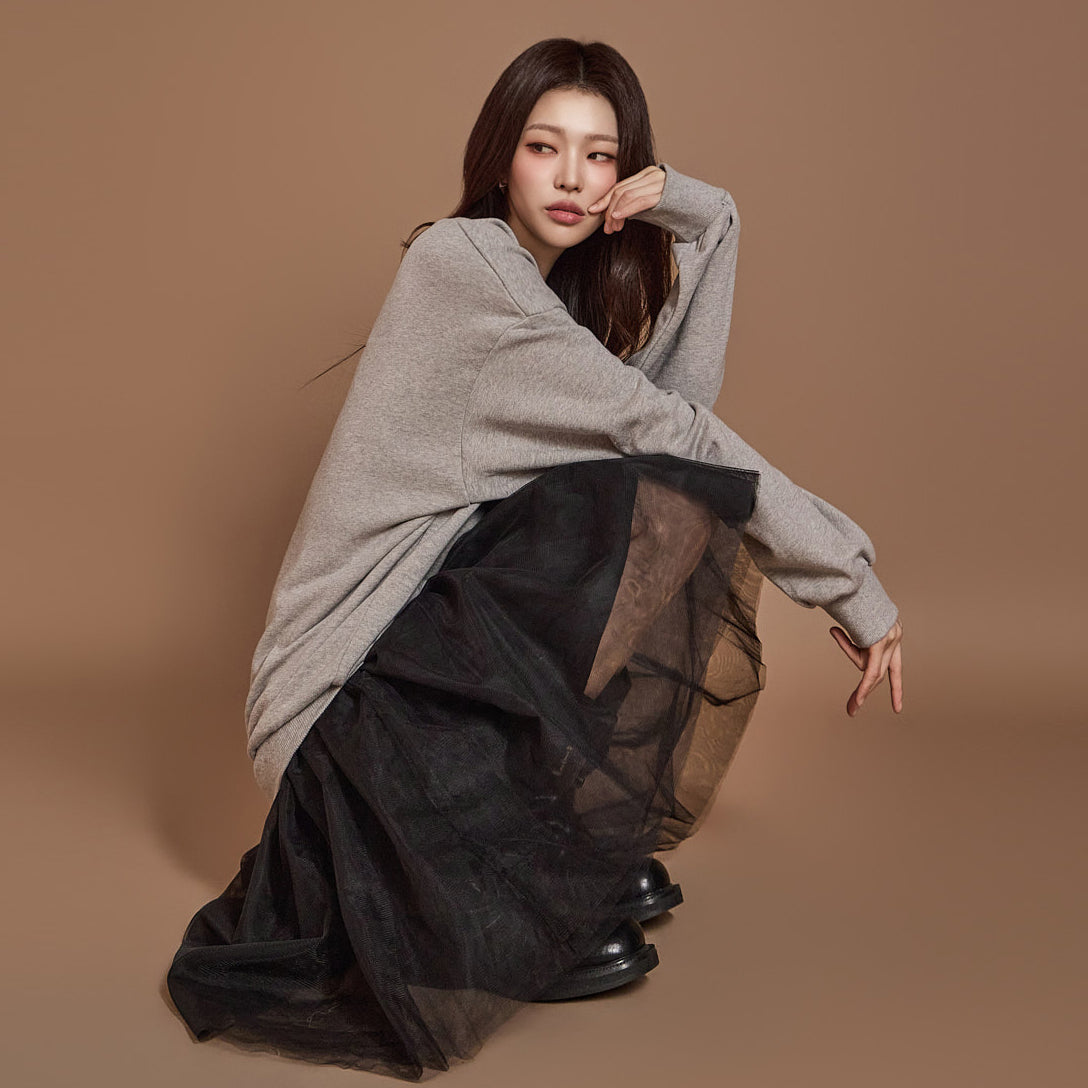 D5097 スウェットシャツドレス