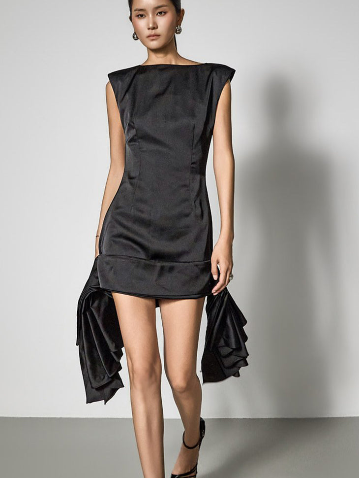 D9621 Drape Slim Dress
