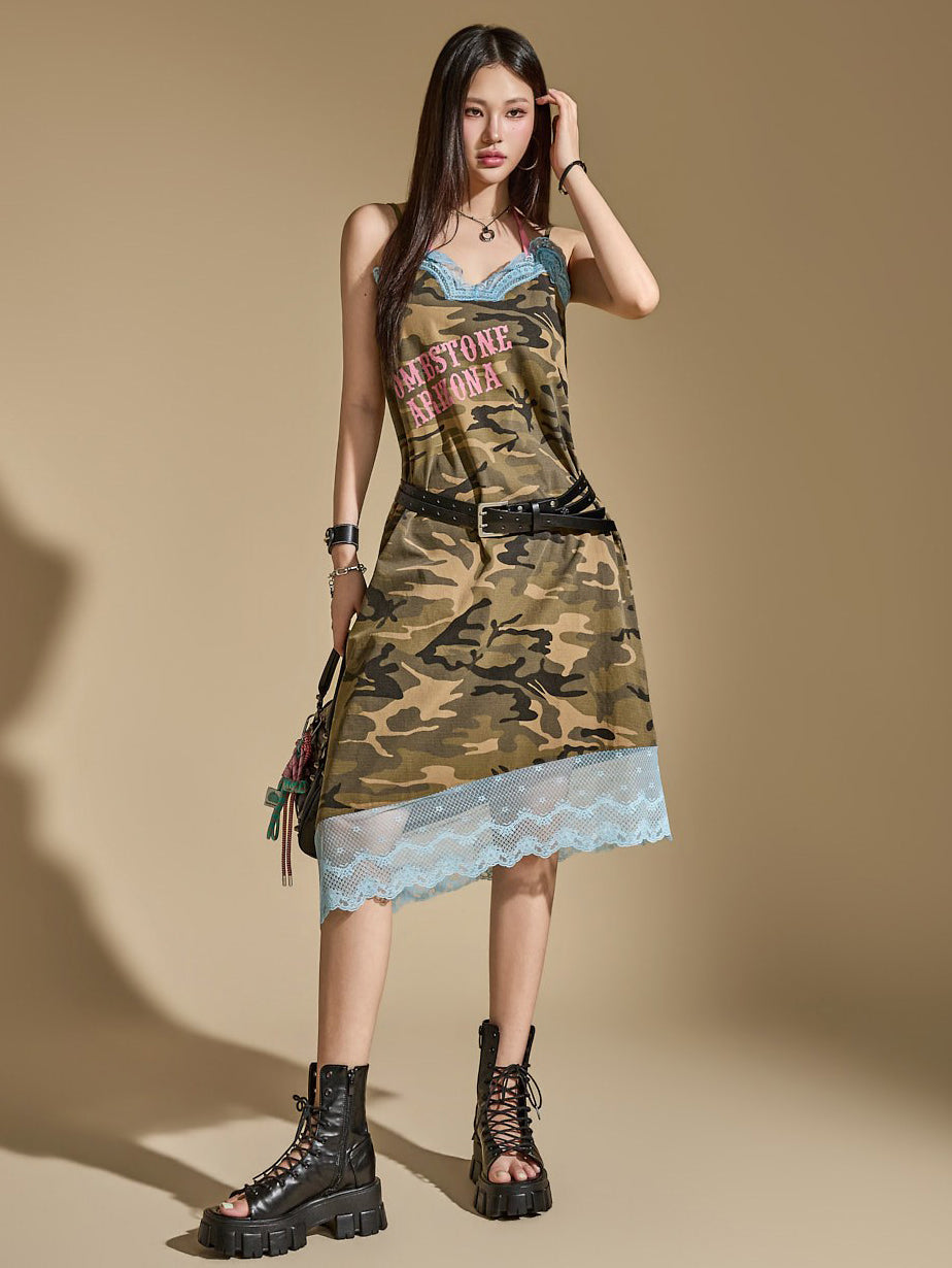 D5651 カモレーススリップドレス