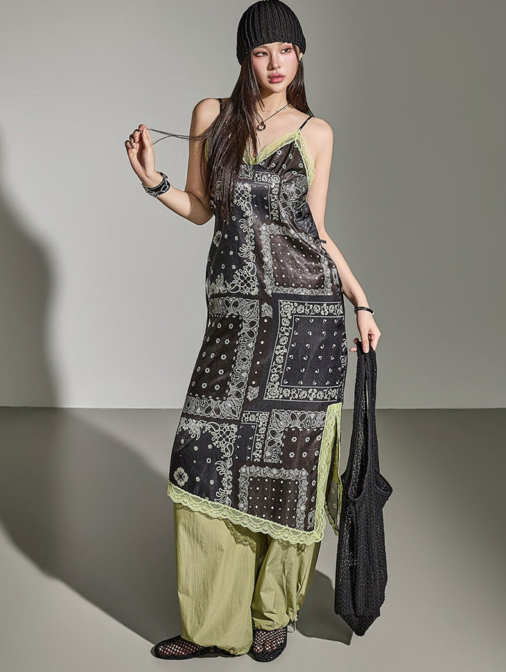 D5653 Paisley Slip Dress