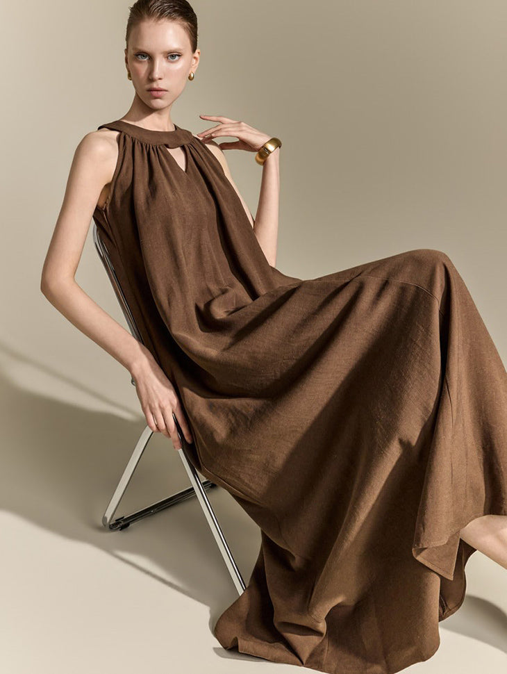 D9628 Linen Flow Dress
