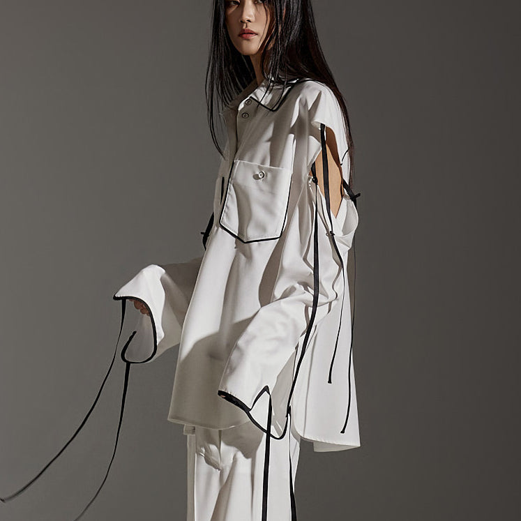 MBD24O2S001 ストラップトリムシャツ