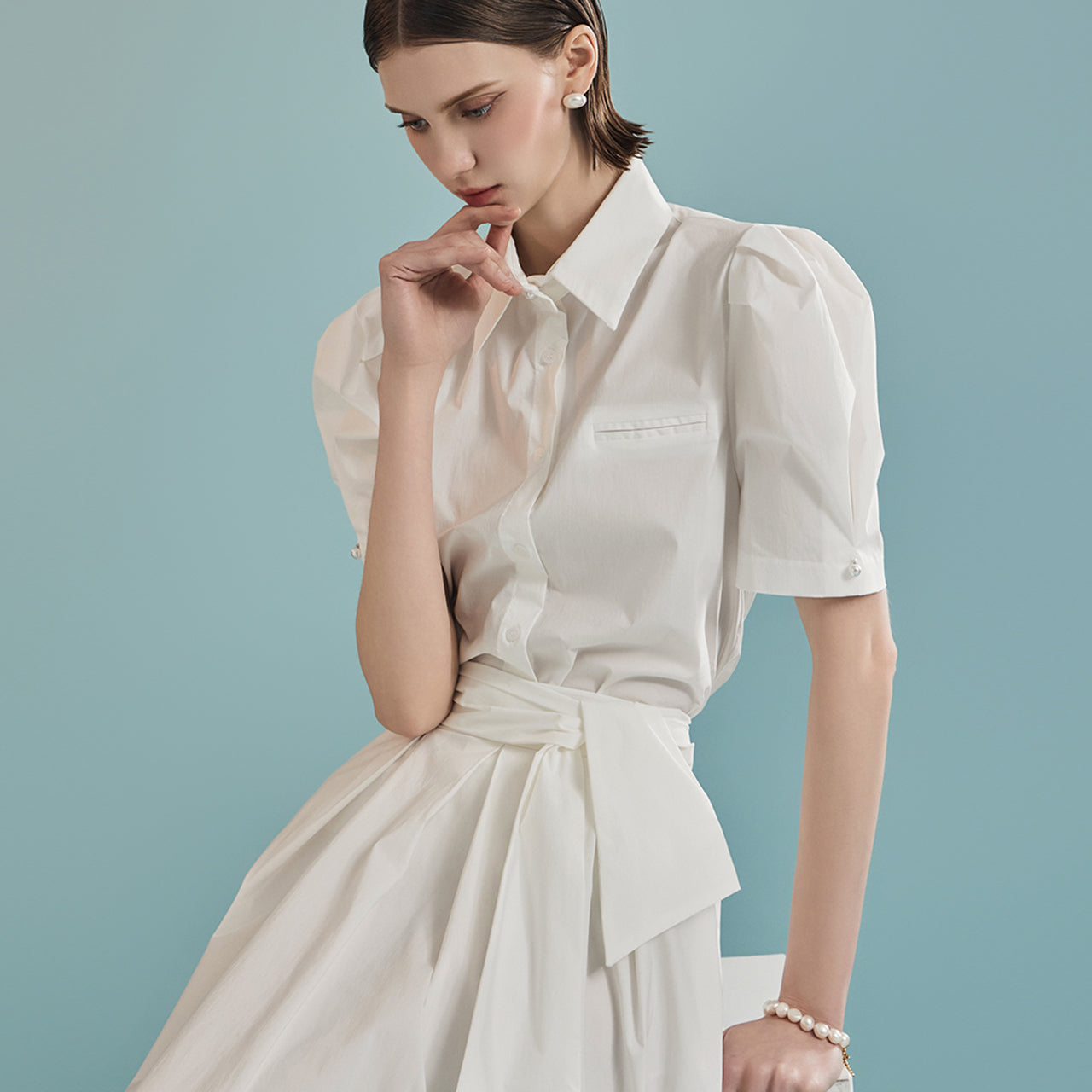 S621 バルーンスリーブシャツ