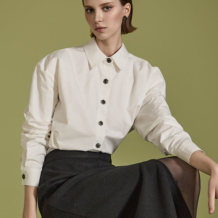 S700 ジュエリーボタンシャツ