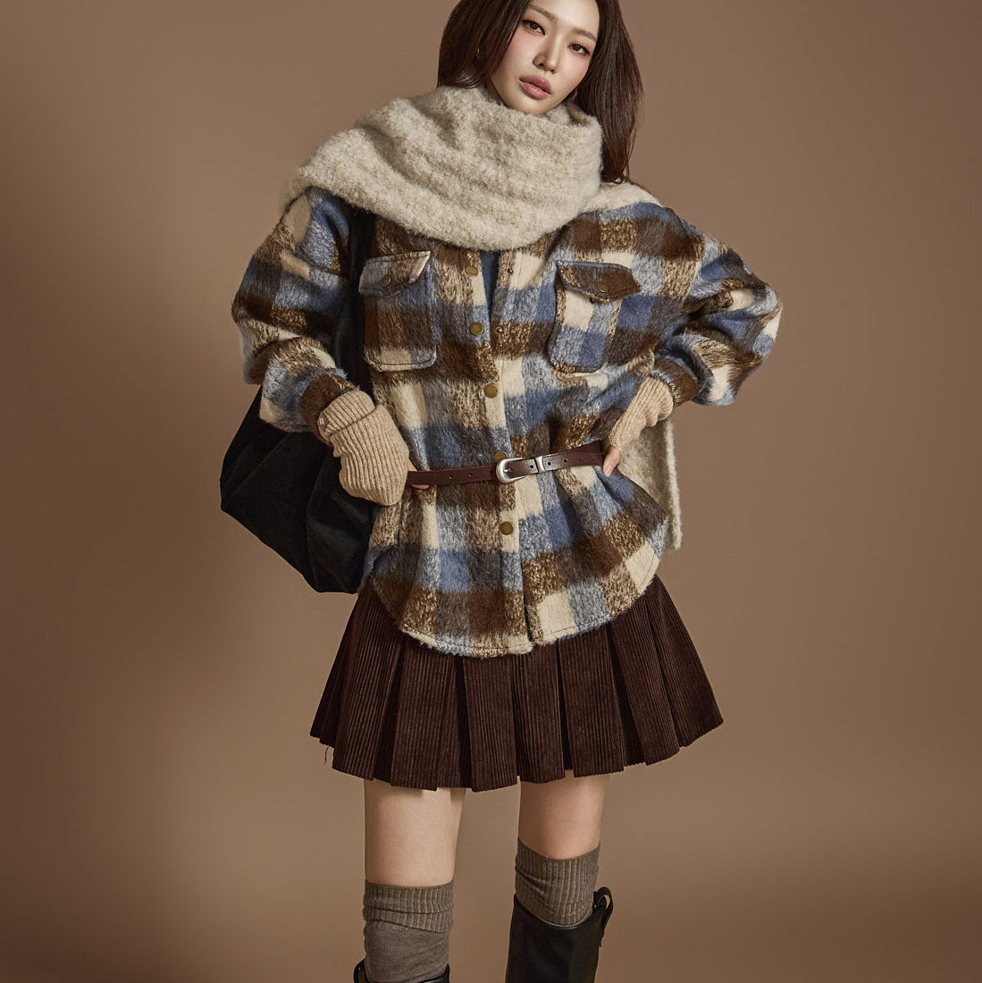 S701 ポケットチェックシャツ