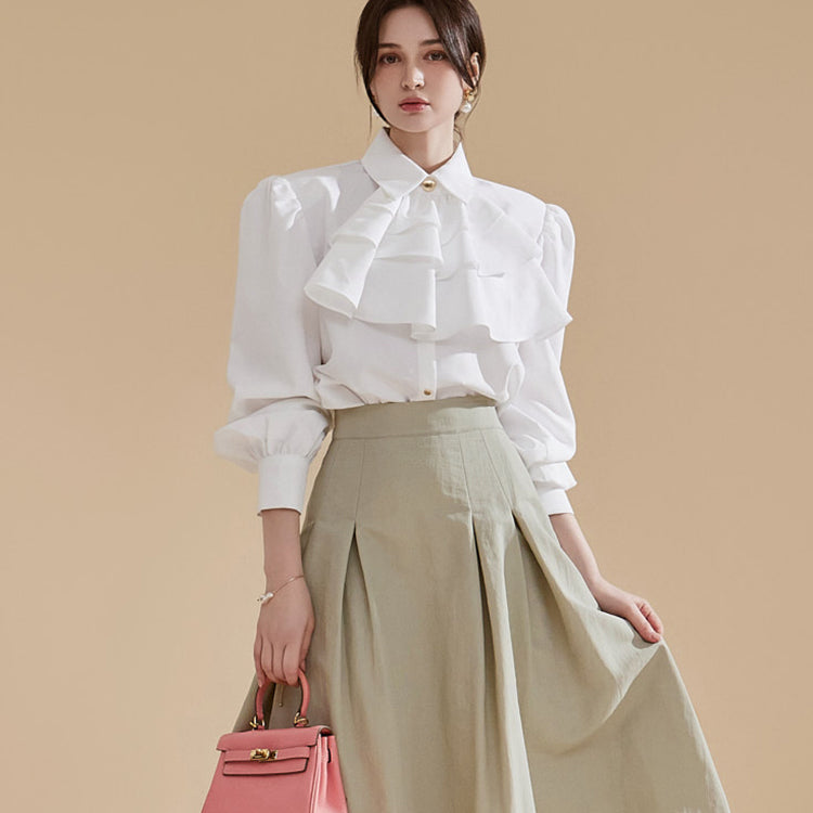 B2921 フリルポイントブラウス