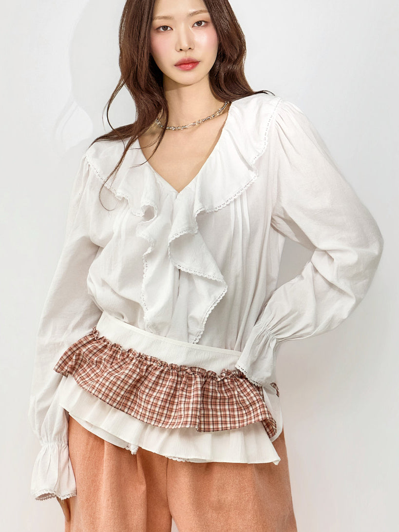 B3166 Frill Blouse